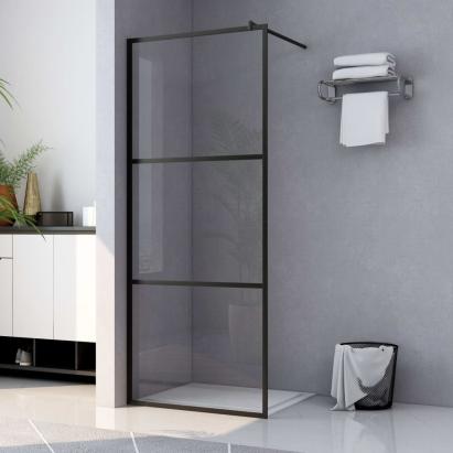 Paravan duș walk-in, negru, 80x195 cm, sticlă ESG transparentă GartenMobel Dekor