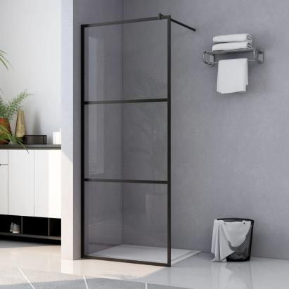 Paravan duș walk-in, negru, 90x195 cm, sticlă ESG transparentă GartenMobel Dekor