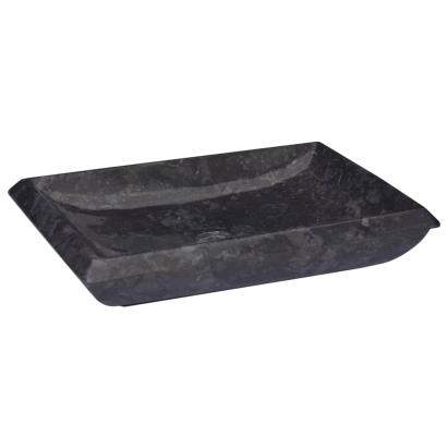Chiuvetă, negru, 50x35x10 cm, marmură GartenMobel Dekor
