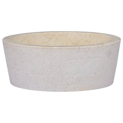 Chiuvetă, crem, Ø40x15 cm, marmură GartenMobel Dekor