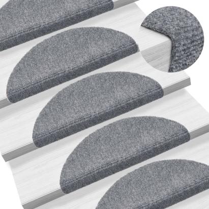Covorașe scări autoadezive 10 buc. gri deschis 56x17x3 cm punch GartenMobel Dekor