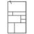 Paravan de duș walk-in negru 90x195 cm sticlă ESG transparentă GartenMobel Dekor