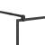 Paravan de duș walk-in negru 90x195 cm sticlă ESG transparentă GartenMobel Dekor