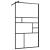 Paravan de duș walk-in negru 90x195 cm sticlă ESG transparentă GartenMobel Dekor