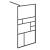 Paravan de duș walk-in negru 90x195 cm sticlă ESG transparentă GartenMobel Dekor