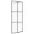 Paravan de duș walk-in negru 115x195 cm sticlă ESG transparentă GartenMobel Dekor