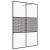 Paravan de duș walk-in negru 140x195 cm sticlă ESG transparentă GartenMobel Dekor