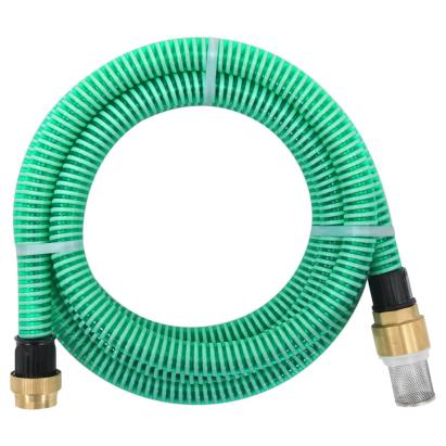 Furtun de aspirație cu racorduri din alamă, verde 1,1" 7 m, PVC GartenMobel Dekor