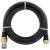 Furtun de aspirație cu racorduri din alamă, negru 1,1" 5 m, PVC GartenMobel Dekor