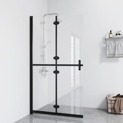 Perete de duș walk-in pliabil 90x190 cm sticlă ESG transparentă GartenMobel Dekor