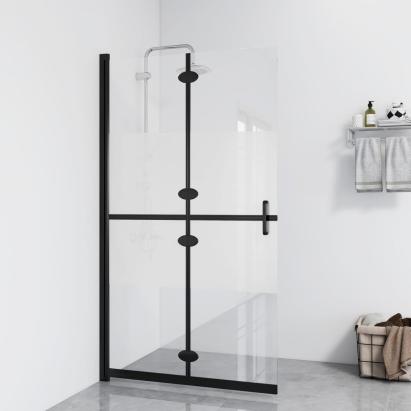 Perete duș walk-in pliabil 120x190 cm sticlă ESG jumătate mată GartenMobel Dekor