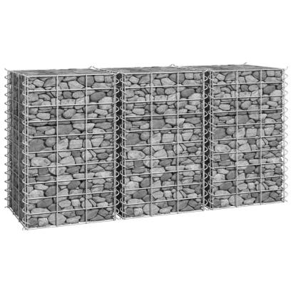 Straturi înălțate gabion, 3 buc., 30x30x50 cm, fier GartenMobel Dekor