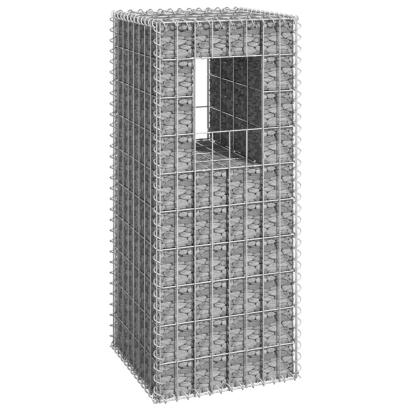 Stâlp tip coș gabion, 40x40x100 cm, fier GartenMobel Dekor