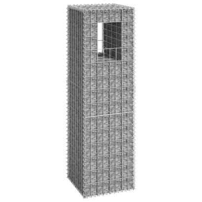 Stâlp tip coș gabion, 40x40x140 cm, fier GartenMobel Dekor
