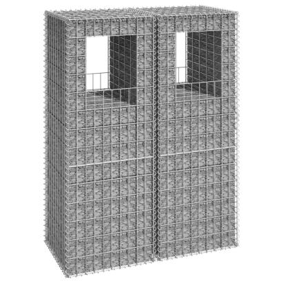 Stâlpi coș gabion, 2 buc., 50x50x140 cm, fier GartenMobel Dekor