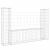 Coș de gabion în formă de U, 2 stâlpi, 140x20x100 cm, fier GartenMobel Dekor