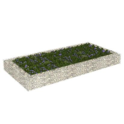 Strat înălțat de gabion, 200x100x20 cm, oțel galvanizat GartenMobel Dekor
