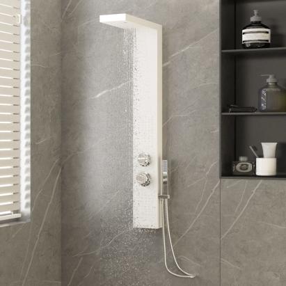 Sistem panou de duș din aluminiu, alb  GartenMobel Dekor