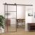 Ușă glisantă, negru, 90x205 cm, sticlă ESG mată și aluminiu GartenMobel Dekor