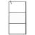 Perete cabină duș walk-in negru 100x195 cm sticlă ESG semi-mată GartenMobel Dekor