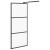 Perete cabină duș walk-in negru 80x195 cm sticlă ESG semi-mată GartenMobel Dekor