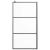 Perete cabină duș walk-in negru 100x195 cm sticlă ESG semi-mată GartenMobel Dekor
