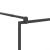 Perete cabină duș walk-in negru 100x195 cm sticlă ESG semi-mată GartenMobel Dekor