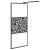 Paravan de duș walk-in negru 80x195 cm sticlă ESG model piatră GartenMobel Dekor