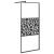 Paravan de duș walk-in negru 80x195 cm sticlă ESG model piatră GartenMobel Dekor
