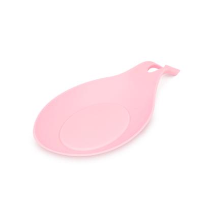 Suport roz, siliconic, anti-picurare pentru lingura de gătit - 20 x 10 x 2 cm Best CarHome