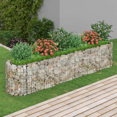 Strat înălțat gabion, 260x50x50 cm, fier galvanizat GartenMobel Dekor