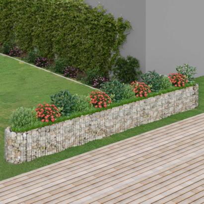 Strat înălțat gabion, 470x50x50 cm, fier galvanizat GartenMobel Dekor