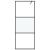 Perete cabină duș walk-in negru 80x195 cm sticlă ESG semi-mată GartenMobel Dekor