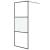 Perete cabină duș walk-in negru 80x195 cm sticlă ESG semi-mată GartenMobel Dekor