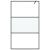 Perete cabină duș walk-in negru 115x195 cm sticlă ESG semi-mată GartenMobel Dekor