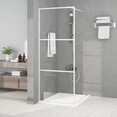 Paravan de duș walk-in, alb, 80x195 cm, sticlă ESG transparentă GartenMobel Dekor