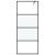 Perete cabină duș walk-in negru 80x195 cm sticlă ESG semi-mată GartenMobel Dekor