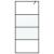 Perete cabină duș walk-in negru 90x195 cm sticlă ESG semi-mată GartenMobel Dekor