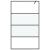 Perete cabină duș walk-in negru 115x195 cm sticlă ESG semi-mată GartenMobel Dekor