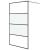 Perete cabină duș walk-in negru 115x195 cm sticlă ESG semi-mată GartenMobel Dekor