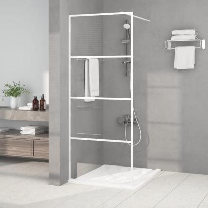 Paravan de duș walk-in, alb, 80x195 cm, sticlă ESG transparentă GartenMobel Dekor