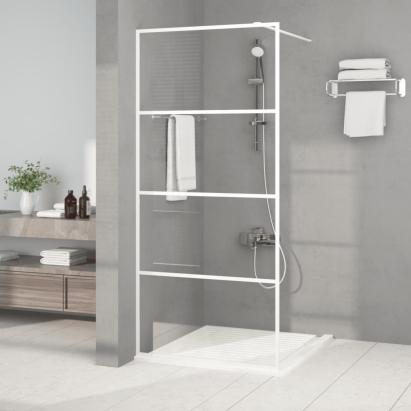 Paravan duș walk-in, alb, 90x195 cm, sticlă ESG transparentă GartenMobel Dekor