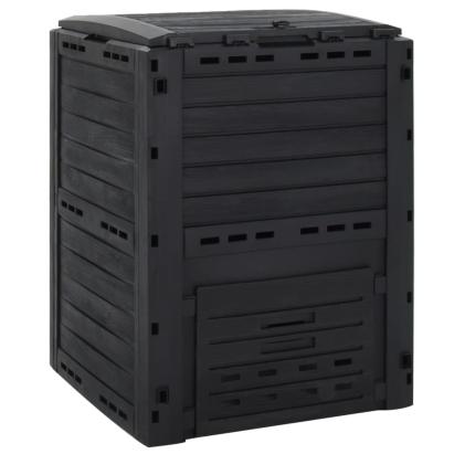 Compostor de grădină, negru, 280 L, polipropilenă GartenMobel Dekor