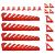 Set rafturi atelier 35 buc. roșu / negru 77x39 cm polipropilenă GartenMobel Dekor