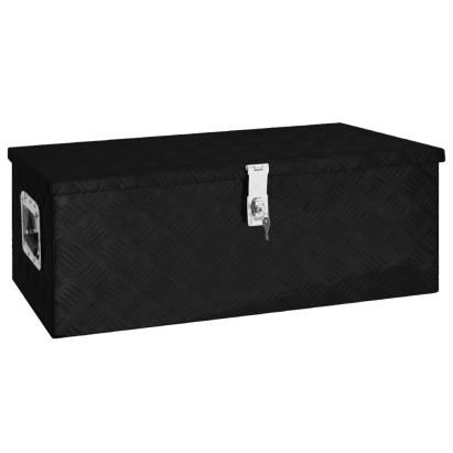 Cutie de depozitare, negru, 80x39x30 cm, aluminiu GartenMobel Dekor