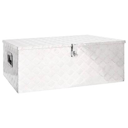Cutie de depozitare, argintiu, 100x55x37 cm, aluminiu GartenMobel Dekor