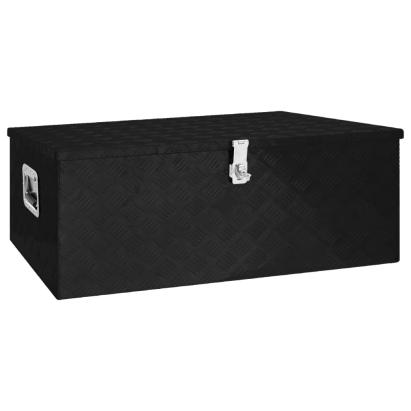 Cutie de depozitare, negru, 100x55x37 cm, aluminiu GartenMobel Dekor