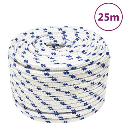 Frânghie de barcă, alb, 12 mm, 25 m, polipropilenă GartenMobel Dekor