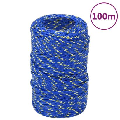 Frânghie de barcă, albastru, 2 mm, 100 m, polipropilenă GartenMobel Dekor