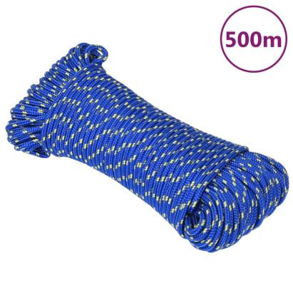 Frânghie de barcă, albastru, 3 mm, 500 m, polipropilenă GartenMobel Dekor
